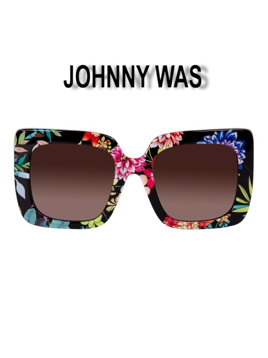 Johnny Was Accessories - Johnny Was Sutton Printed Sunglasses Dreamer Noir Boho Square Box Set NWT